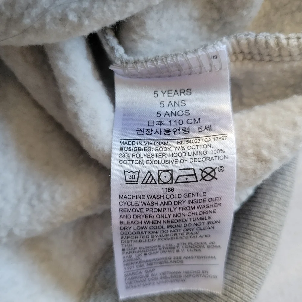 Baby Gap Zip-Up Hoodie.